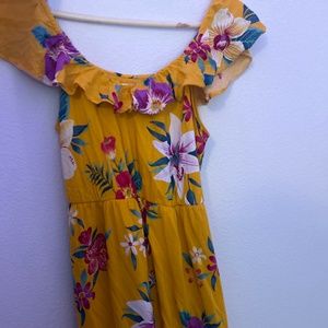 Old Navy Yellow Floral Dress